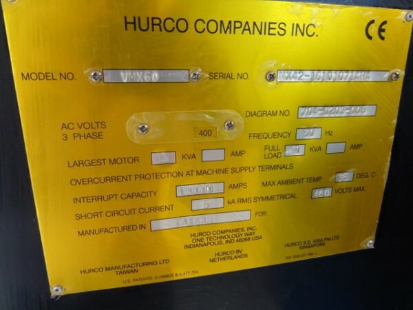 HURCO VMX60T mkp