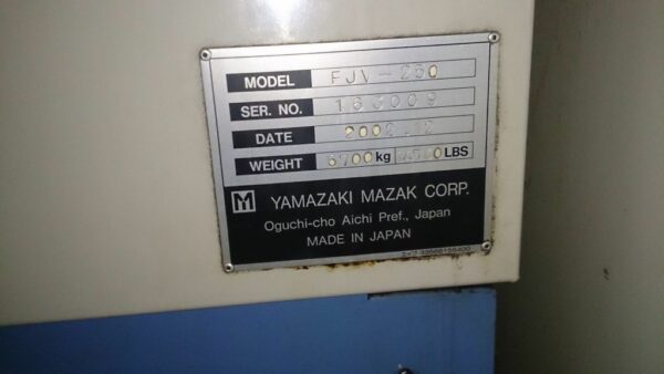 MAZAK FJV250 CNC megmunkáló központ